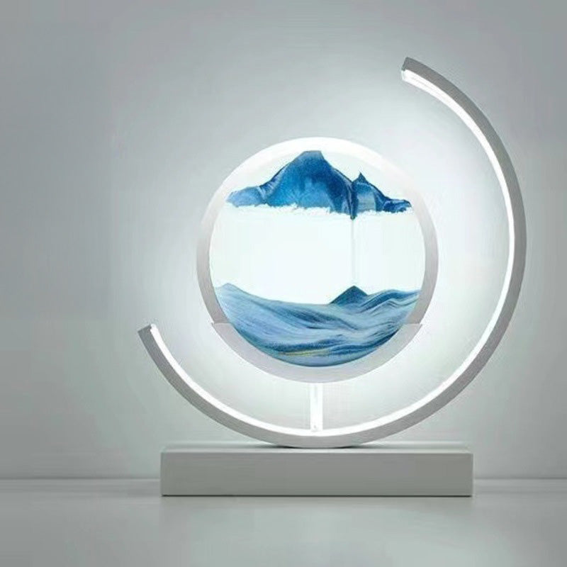 European Style LED Flowing Sand Painting Lamp - Elegant Night Light for Home Julia M Home & Kitchen