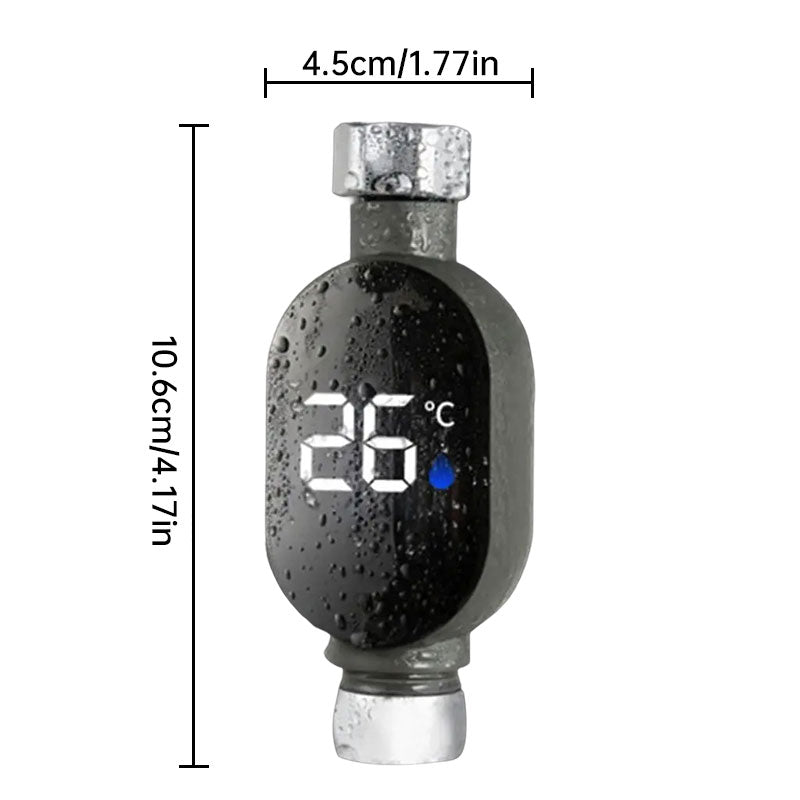 Black LED bathroom shower thermometer (0℃~99℃): accurate temp measurement, smart counter. Julia M Home & Kitchen