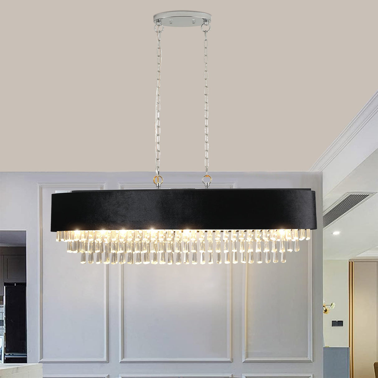 Luxurious Modern Crystal Chandelier for Elegant Living Rooms Julia M Home & Kitchen