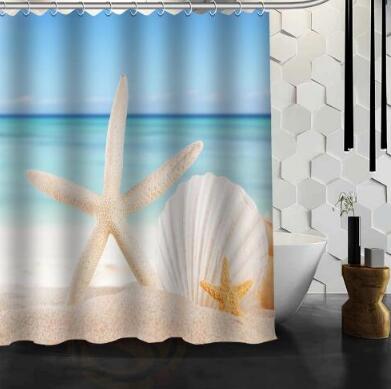 Waterproof Shower Curtain Bathroom Curtain Beach Spa Shower Curtain - Julia M LifeStyles