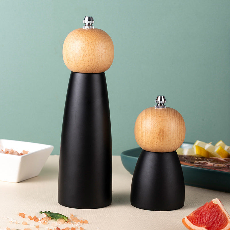 Kitchen Adjustable Coarseness Wood Pepper Grinder Mill Wooden Manual Sea Ceramic Grinding Mechanism Salt Mill eprolo