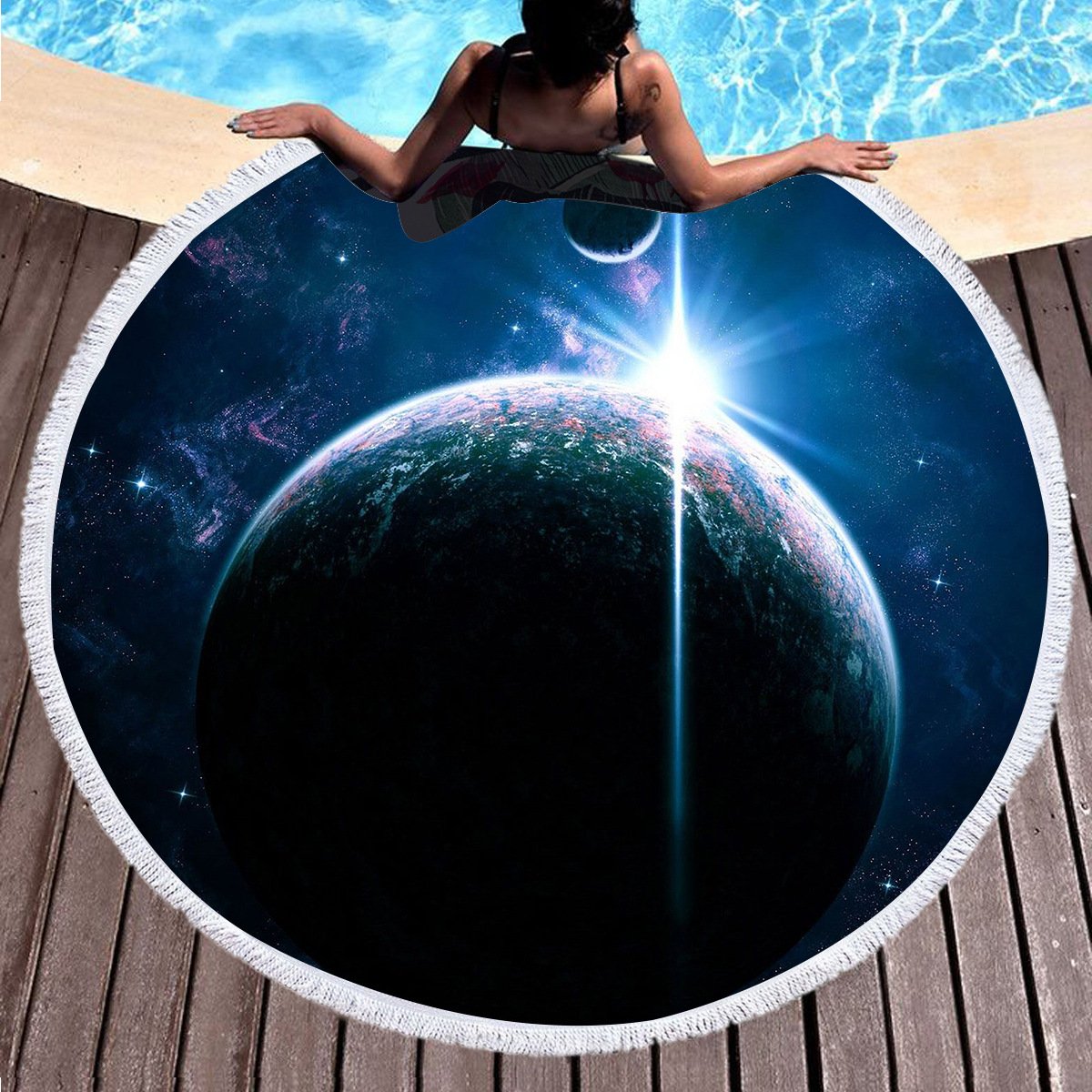 Bedding 3D printing interstellar Round Bohemian Beach towel home textile Beach Towel Tapestry Blanket - Julia M LifeStyles