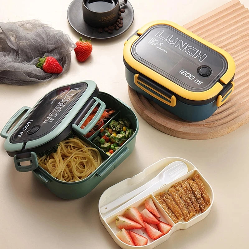 Lunch Box For Kids Compartments Microwae Bento Lunchbox Children Kid School Outdoor Camping Picnic Food Container Portable - Julia M LifeStyles