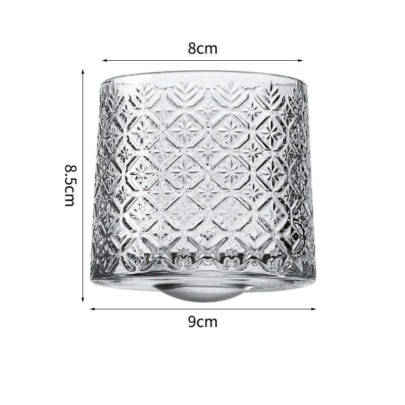 Hand drawn rotating glass cups multiple multi-purpose whiskey glasses rotating glass cups Julia M Home & Kitchen