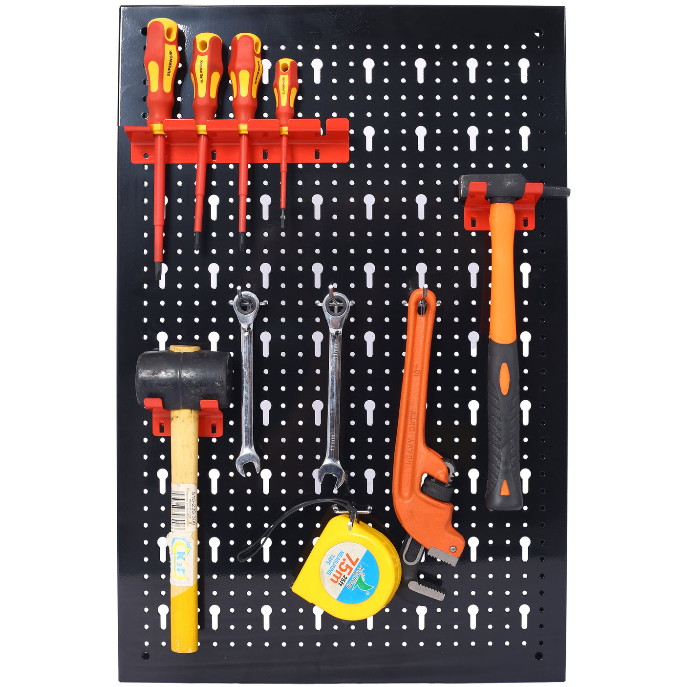 4-foot metal garage nail board tool rack with 3 nail board wall mounted tools for storing nail boards, black - Julia M LifeStyles