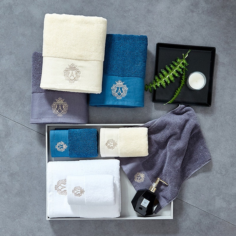 Austin bath towel set 100% cotton Comfortable Water absorption Premium Cotton Bathroom Towels for Adults Julia M Home & Kitchen