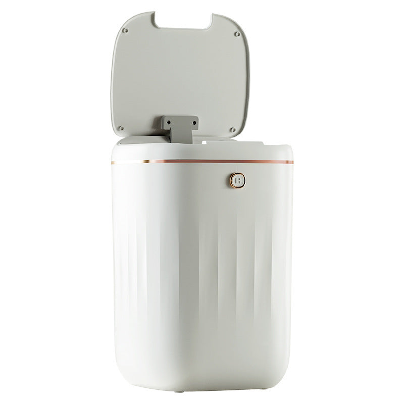 Xiaomi White Light Luxury Intelligent Sensor Garbage Can Home Living Room Silent Slow Drop Kitchen Touch-Free Open Lid Garbage Can Julia M Home & Kitchen