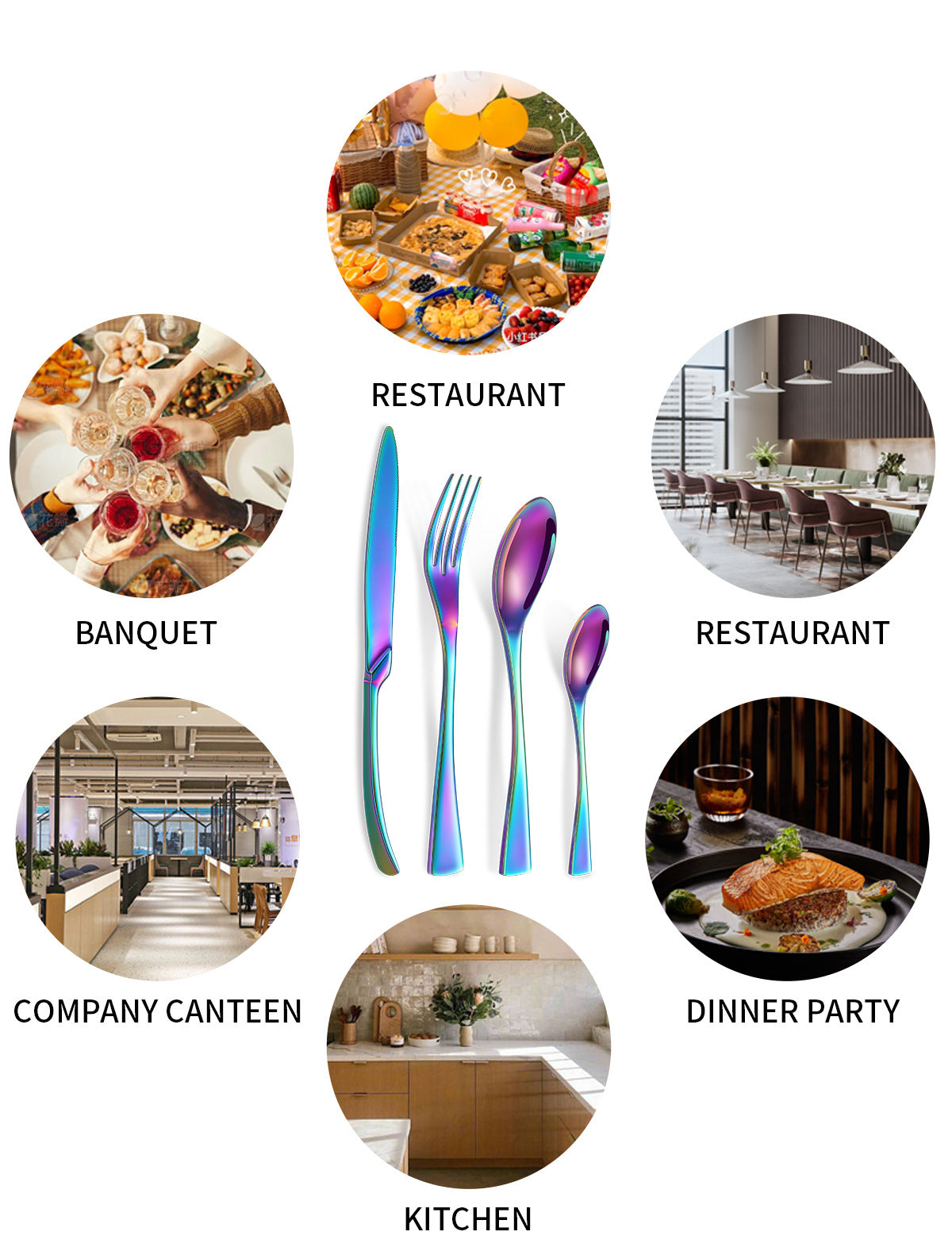 Luxury 24-Piece 304 Stainless Steel Cutlery Set - Dishwasher Safe Silverware Julia M Home & Kitchen