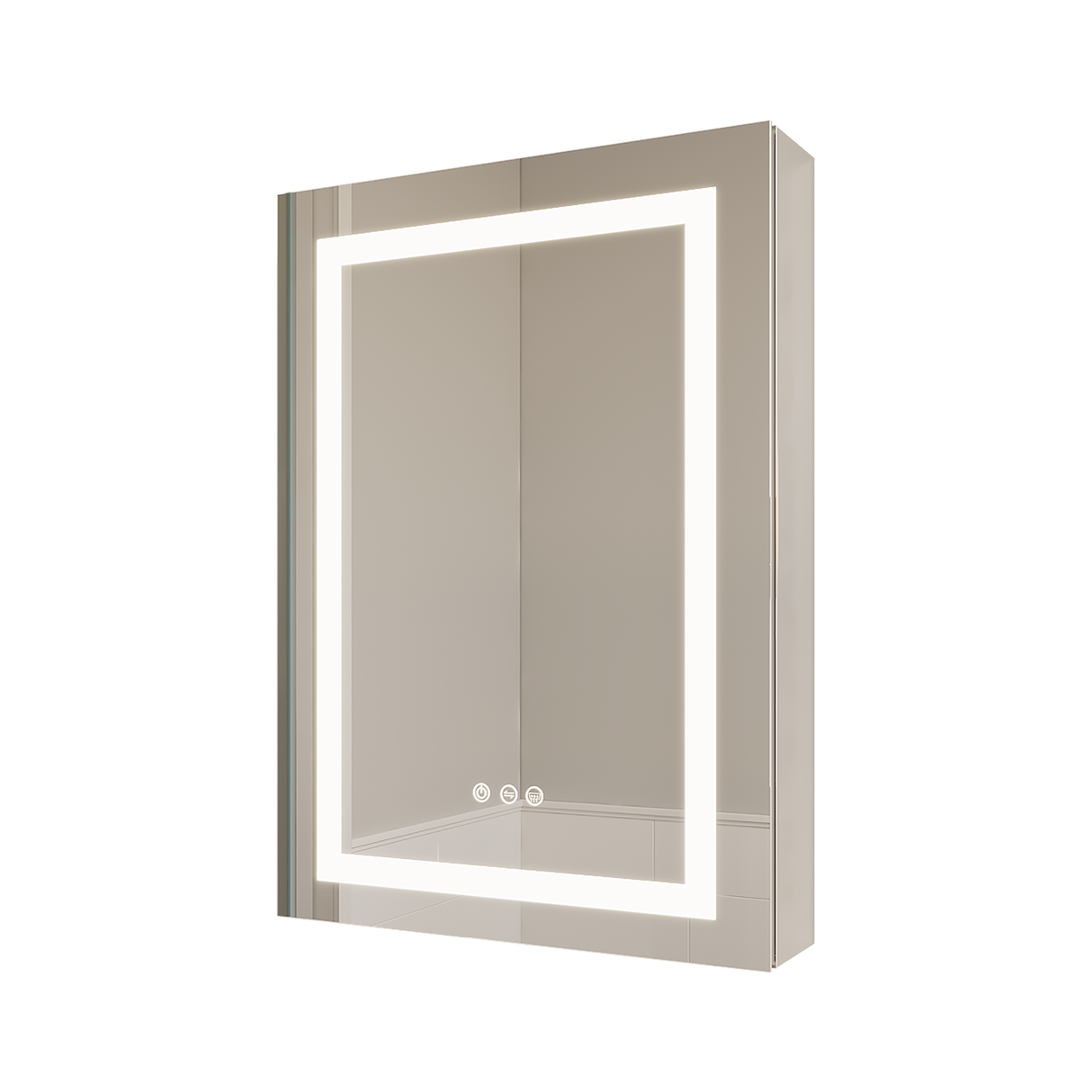 26x20 inch(Left Door) bathroom medicine cabinet with LED mirror 3000K~6000K single door lighting bathroom cabinet with touch switch adjustable Julia M Home & Kitchen