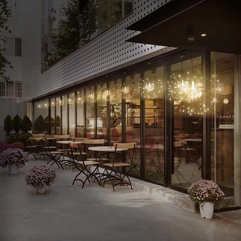 Illuminate Your Space with LED Firework String Lights - Warm White & Multi-Color Options Julia M Home & Kitchen