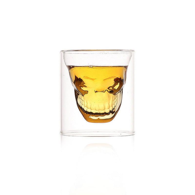European Style Double Layered Skull Glass - Creative Insulated Beer and Water Cup Julia M Home & Kitchen