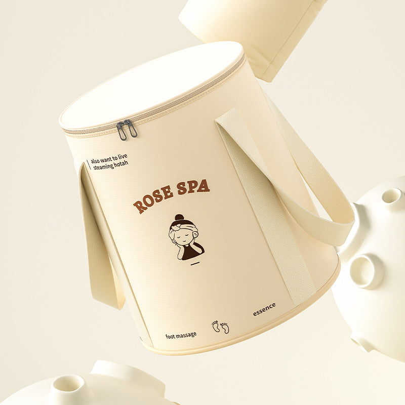 Foldable foot bath bag foot bath basin deep barrel over calf dormitory fumigation foot bath barrel household portable foot bath Julia M Home & Kitchen