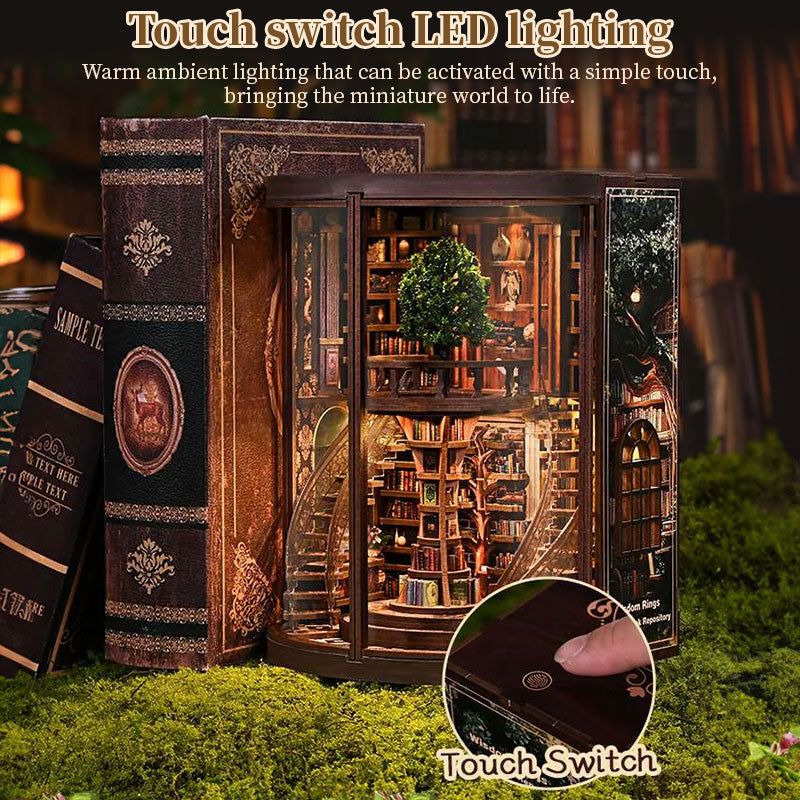 Elegant DIY Wooden Book Nook Kit – Luxe Miniature Bookend & Home Décor Craft