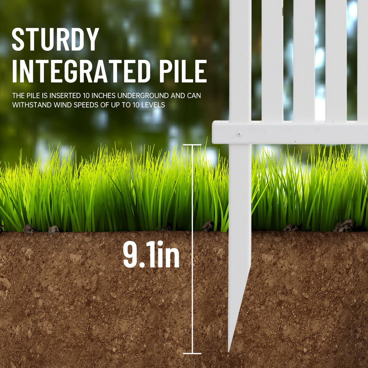 Privacy Screen Panels Kit Air Conditioner Trash Can Enclosure Vinyl white color - Julia M LifeStyles