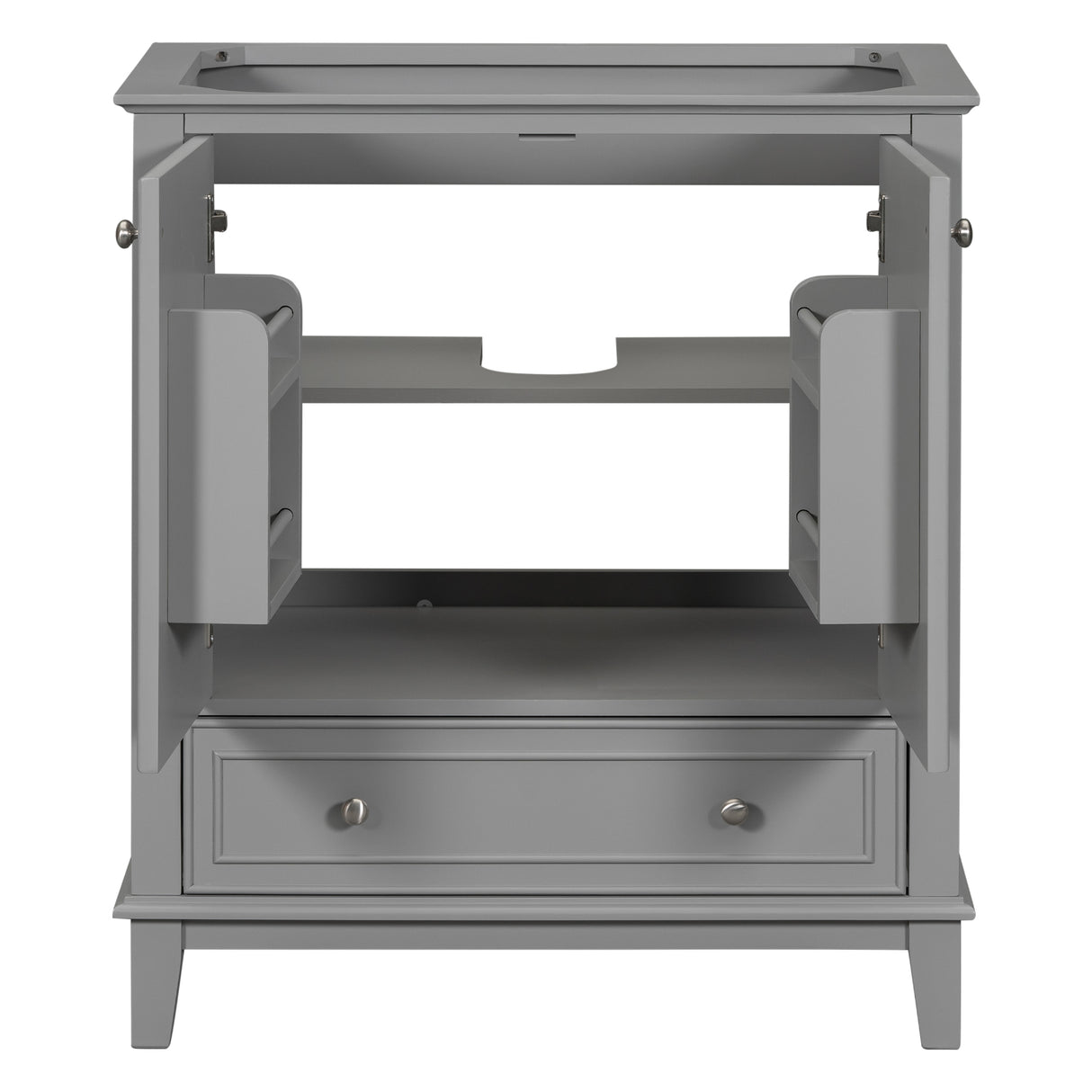 30 inch bathroom vanity no sink base only gray - Julia M LifeStyles