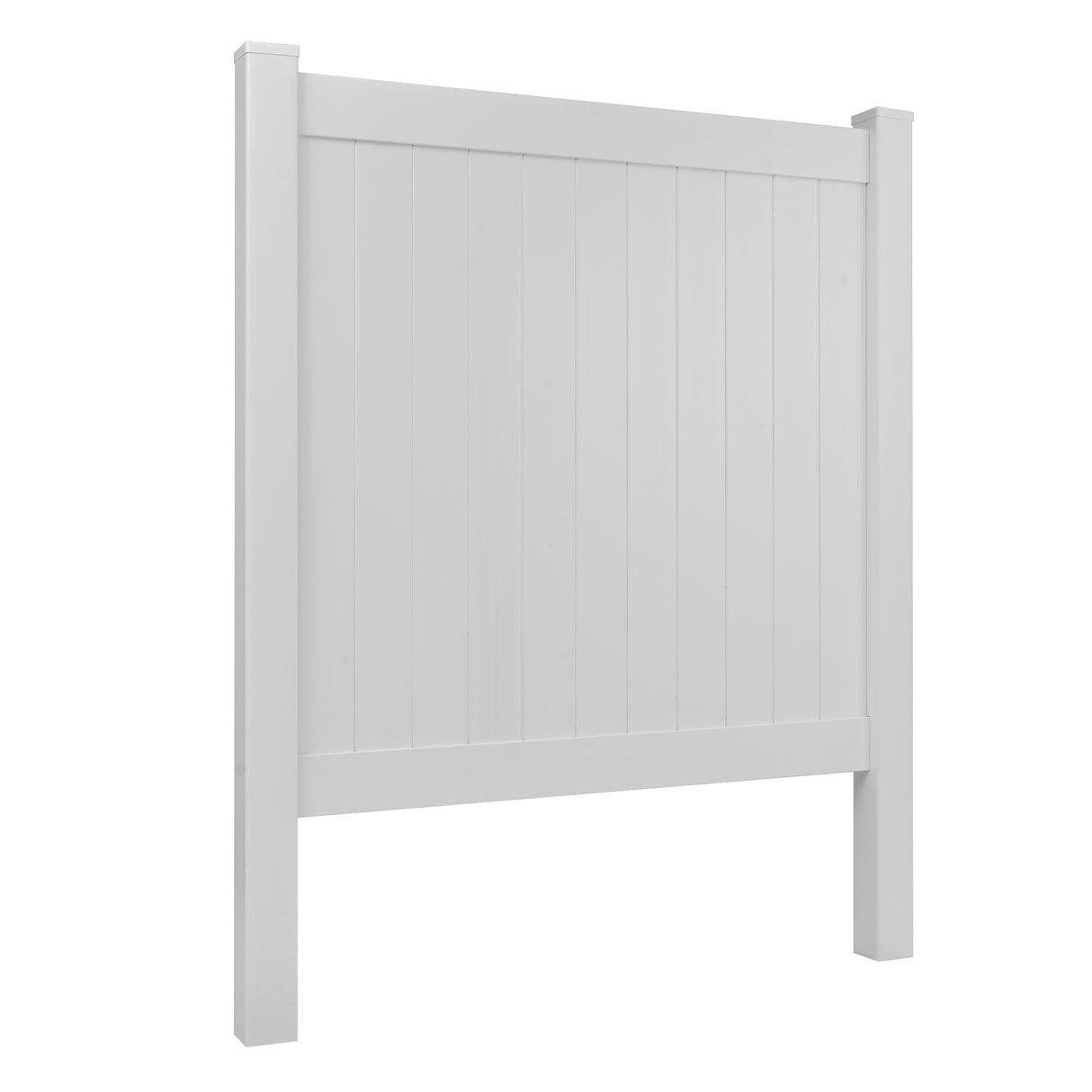 Privacy Fence Panels 6ft.H x 6ft.W WHITE Vinyl Full set of 2 Pcs - Julia M LifeStyles