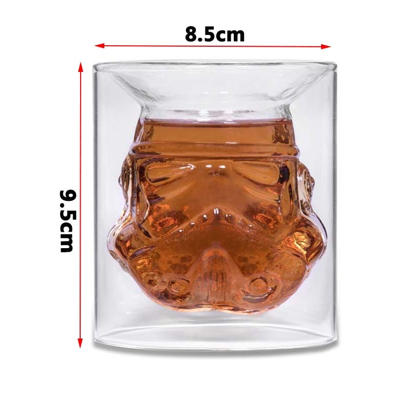 650ml Star Wars White Soldier Glass Jug Storm Trooper Spirit Bottle Empty Crystal Wine Glass Bottle Glass Cup Home Bar Tools eprolo