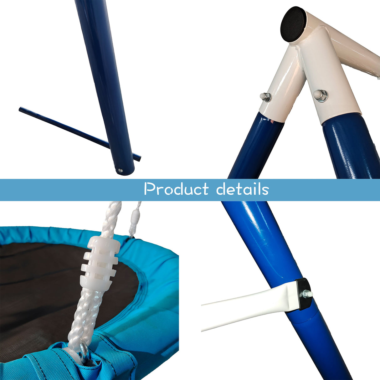 Metal Swing Stand With Saucer Outdoor Playground Metal Swing Set For Kids Outdoor Play Equipment eprolo