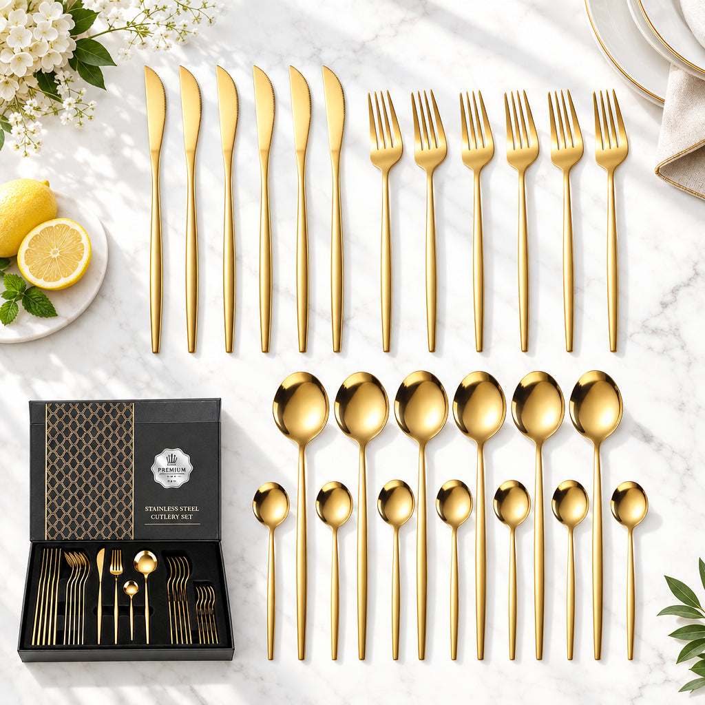 Atelier 24-Piece Stainless Steel Flatware Set
