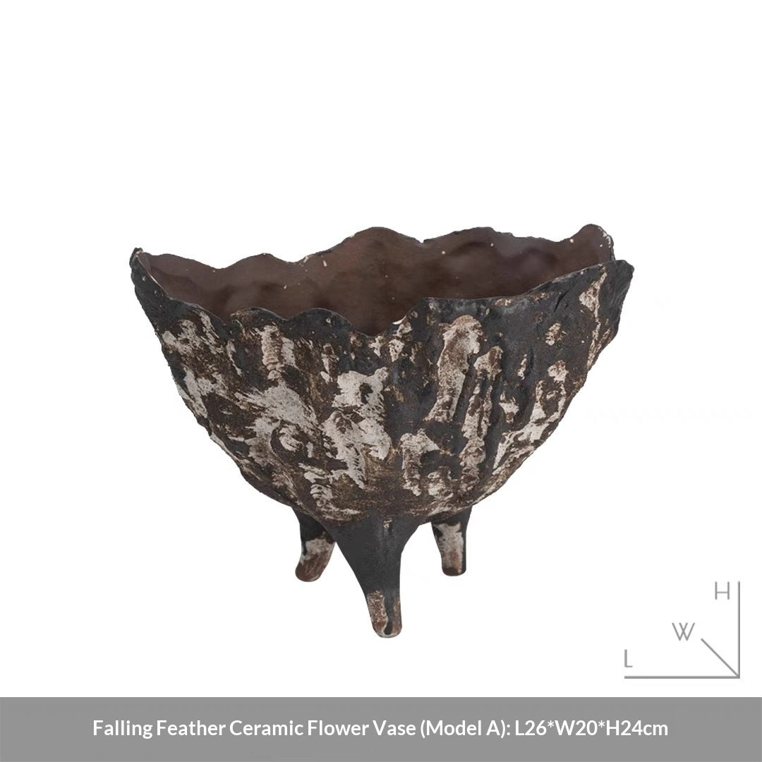 Wabi-Sabi Elegance: Vintage-Inspired Glazed Ceramic Vase
