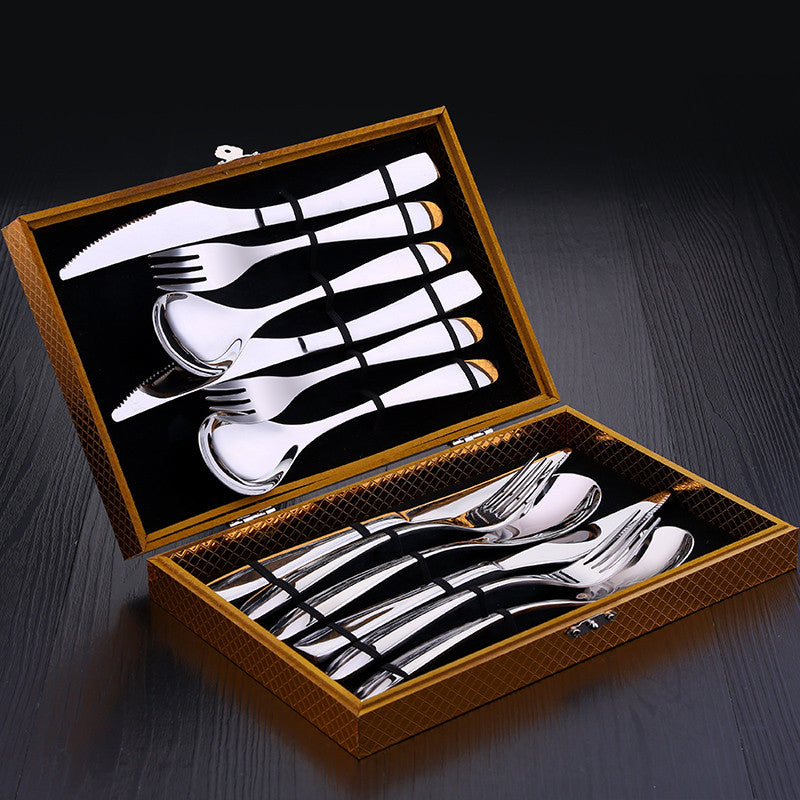Exquisite Steak Knife and Fork Plate Set
