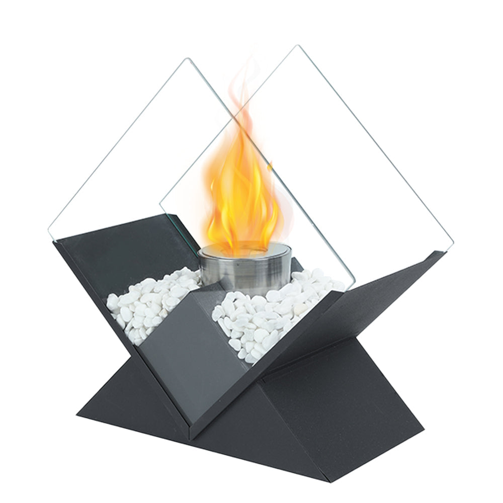 Diamond Shaped Portable Alcohol Fireplace - Luxurious Indoor & Outdoor Heating Solution Julia M Home & Kitchen