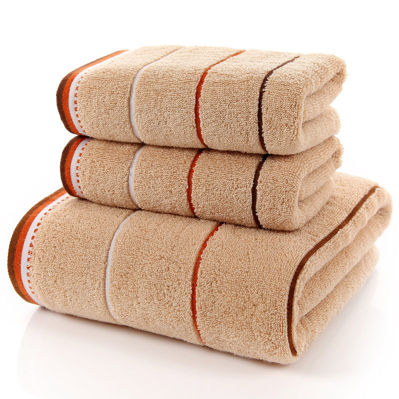 Pure Cotton Luxury Three-Piece Towel Set – Soft, Thick, Elegant