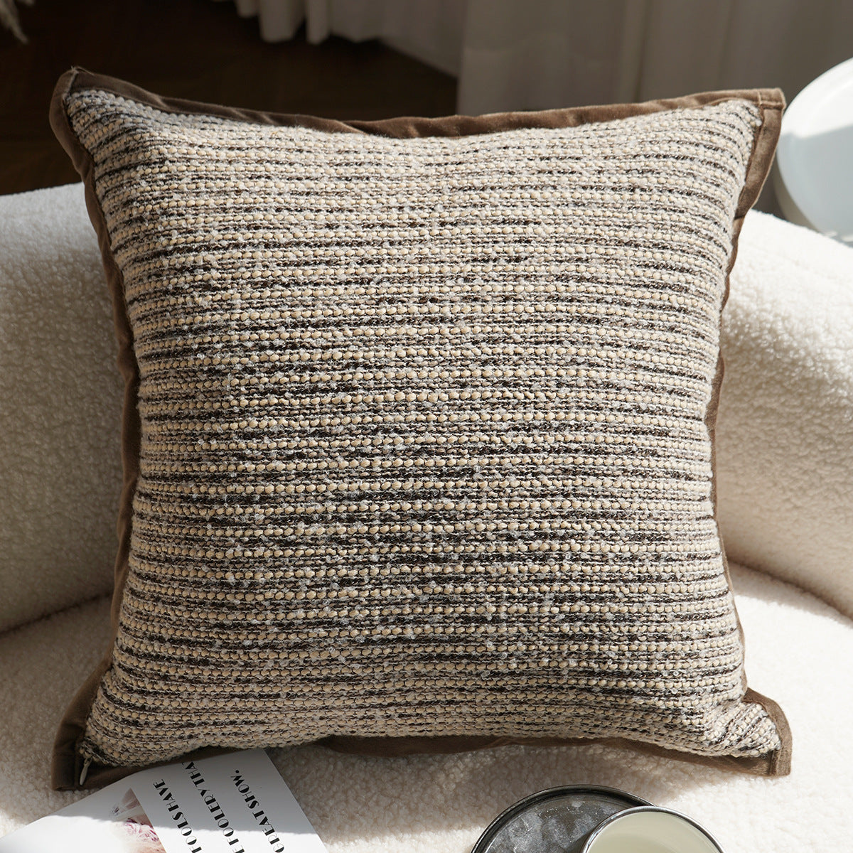 Maillard Brown Luxe Throw Pillow