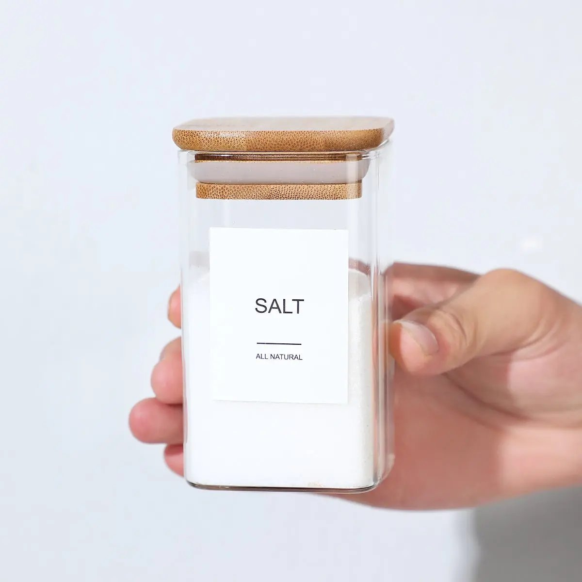 12-Piece Heat-Resistant Glass Spice Jar Set with Stickers - Julia M LifeStyles