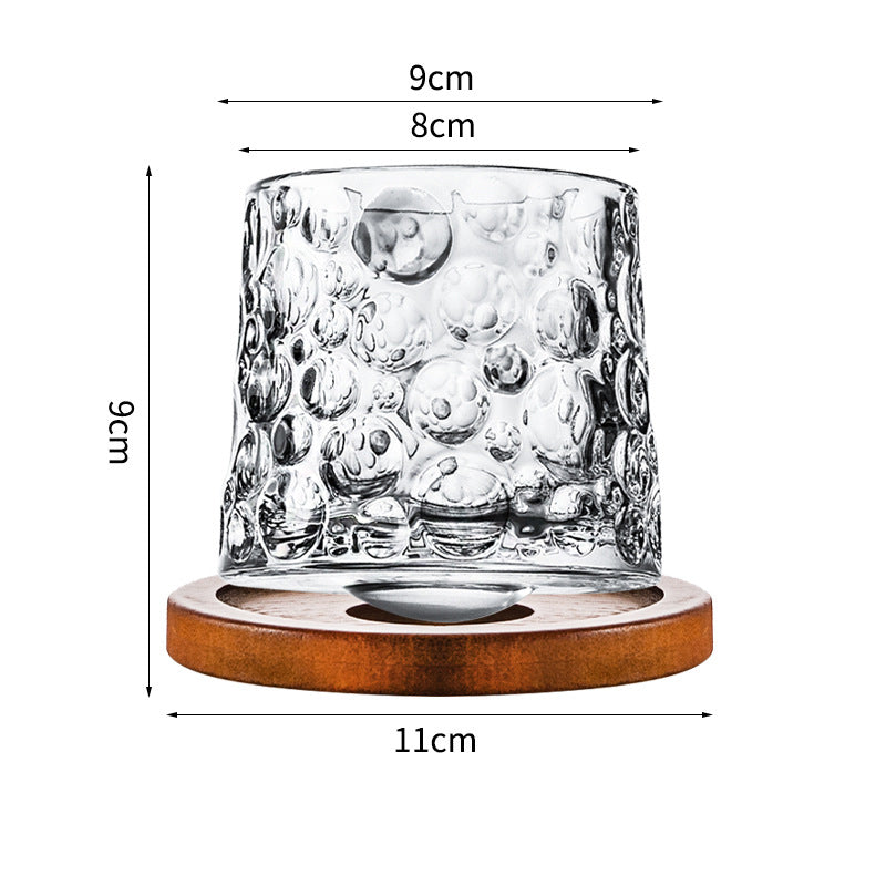 Hand drawn rotating glass cups multiple multi-purpose whiskey glasses rotating glass cups Julia M Home & Kitchen
