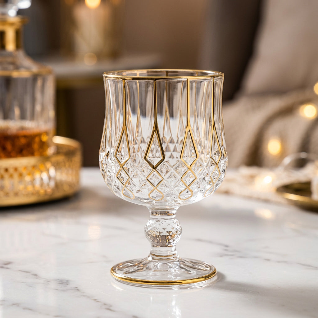 Gilded Hour Whiskey Glass