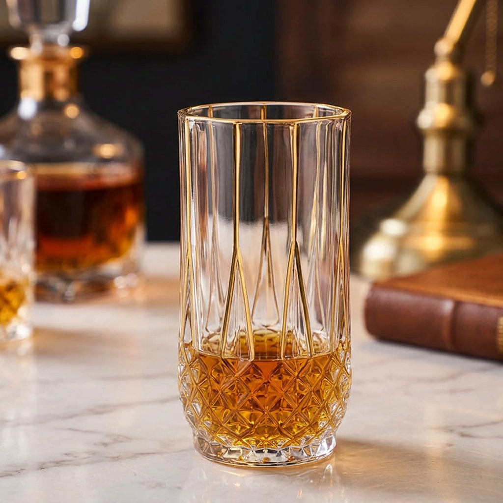 Gilded Hour Whiskey Glass