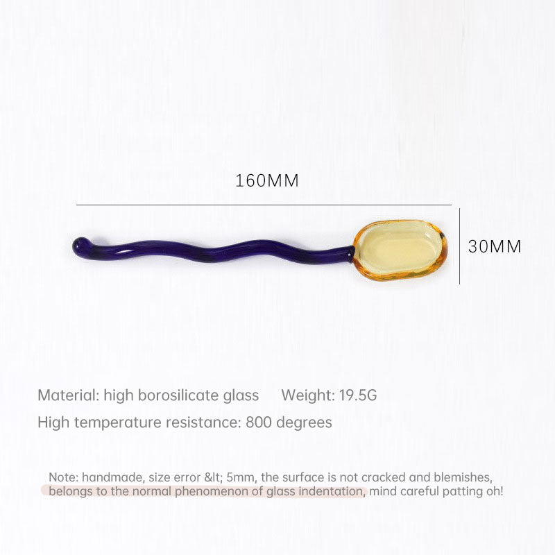 Colored Glass Bowl, Fruit Salad Bowl, Soup Bowl, Tableware, Household Heat-Resistant Transparent Rice Bowl, Spoon Set Julia M Home & Kitchen