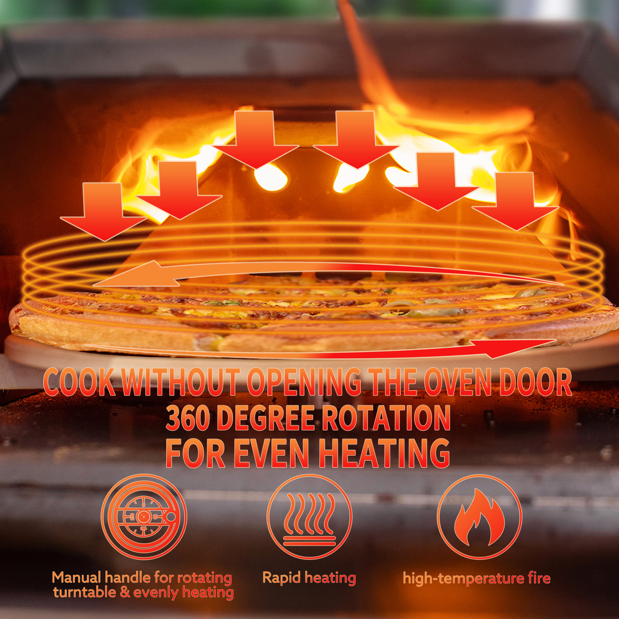 Semi-Automatic Silver 12 Outdoor Pizza Oven Portable Wood Fired Pizza Oven - Julia M LifeStyles