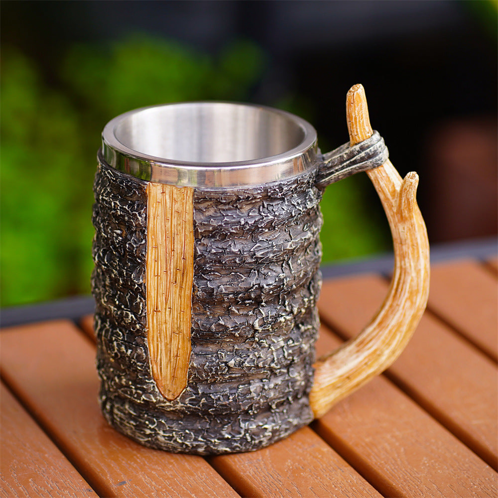 Original Tree Branch Mug - Rustic Log Design Beer Cup eprolo