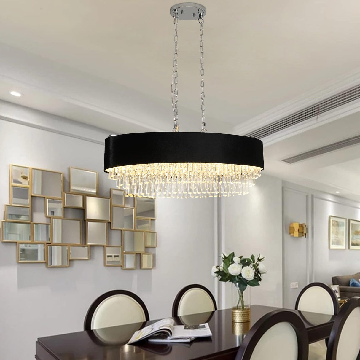 Luxurious Modern Crystal Chandelier for Elegant Living Rooms Julia M Home & Kitchen