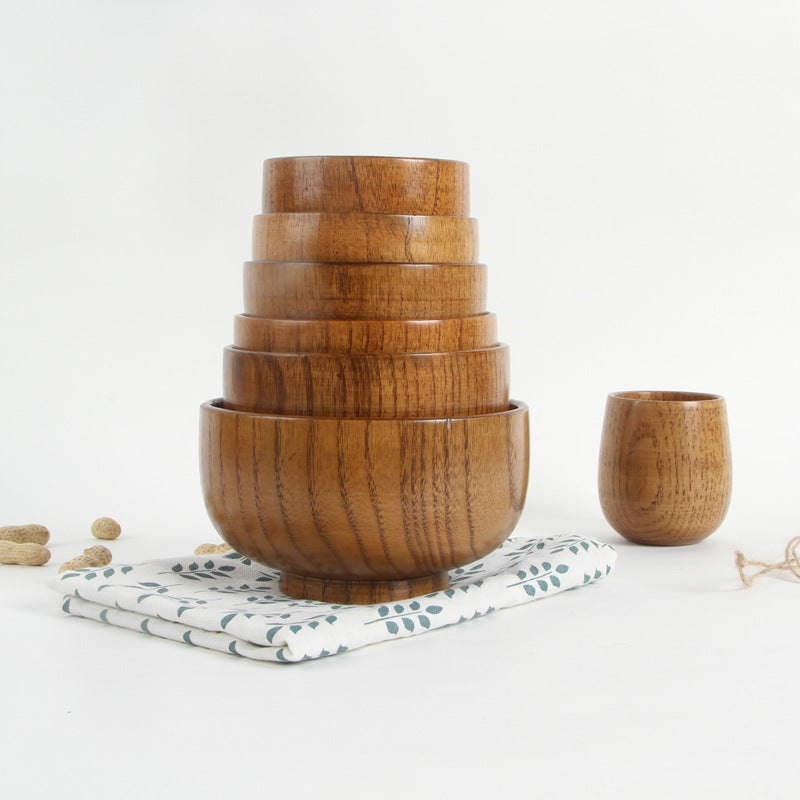 Elegantly Crafted Japanese Jujube Wooden Bowl