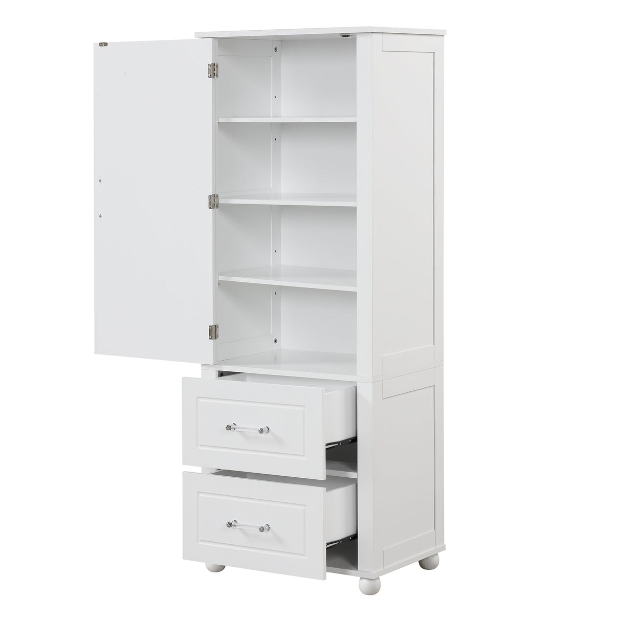 European Style Tall Bathroom Storage Cabinet with Adjustable Shelves and Drawers Julia M Home & Kitchen