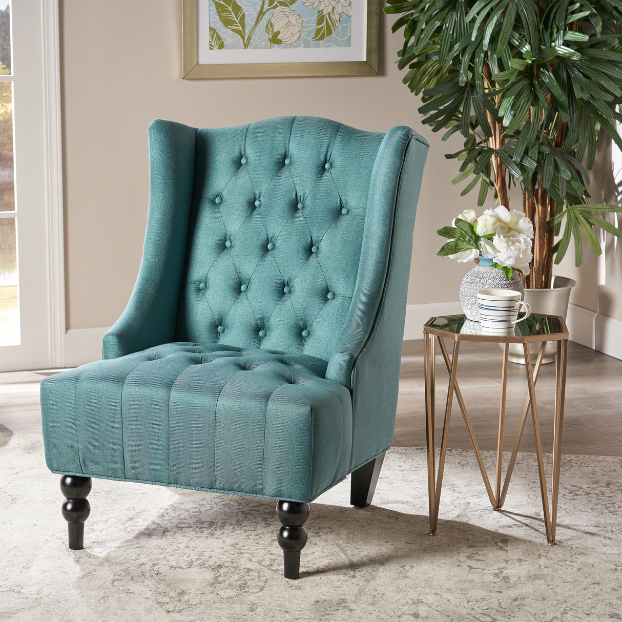 Upholstered Wingback Chair - Julia M LifeStyles