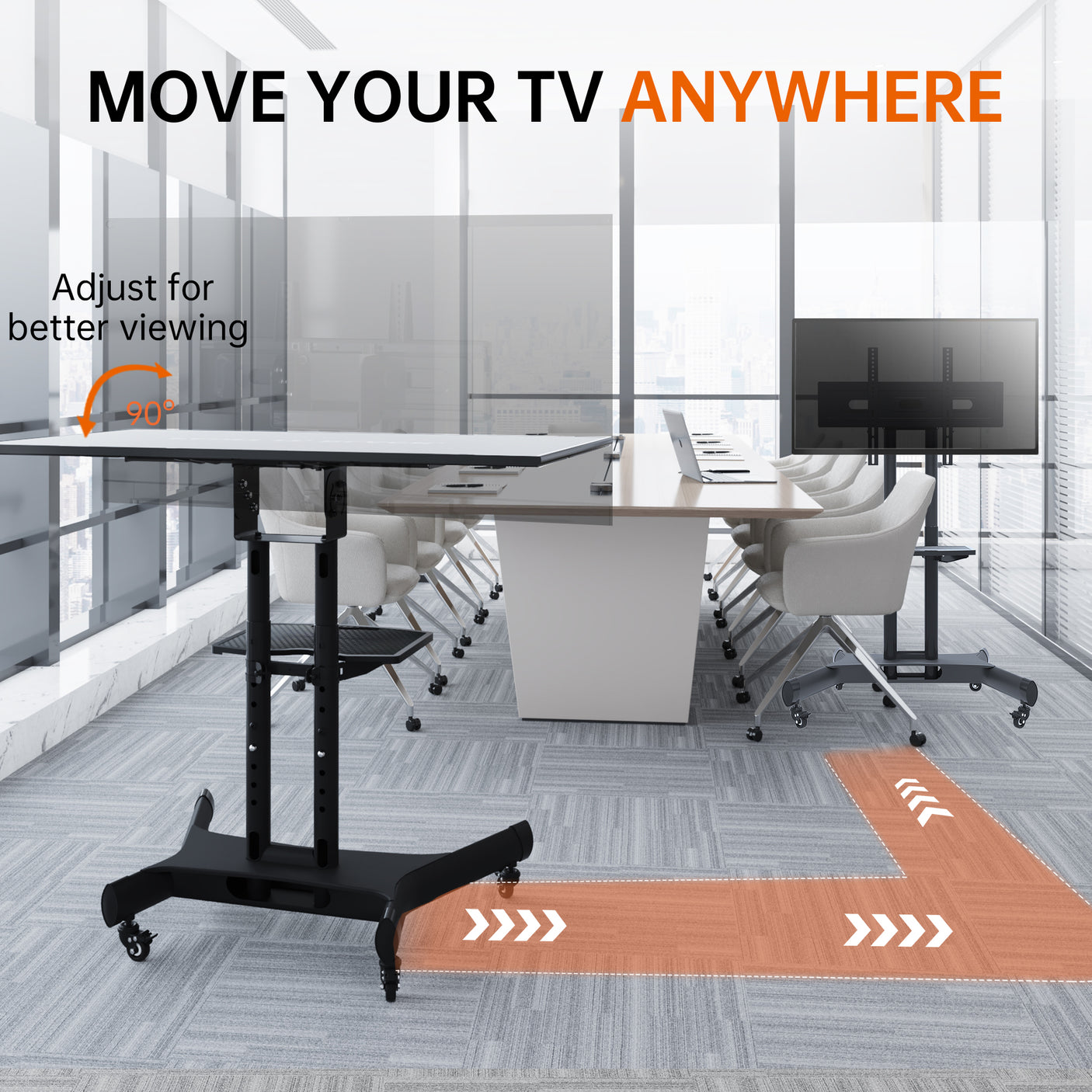 Universal Rotating TV Stand, Suitable for 32-80 inch TVs, Tiltable Desktop TV Stand, Maximum VESA 600x400mm (Black) - Julia M LifeStyles