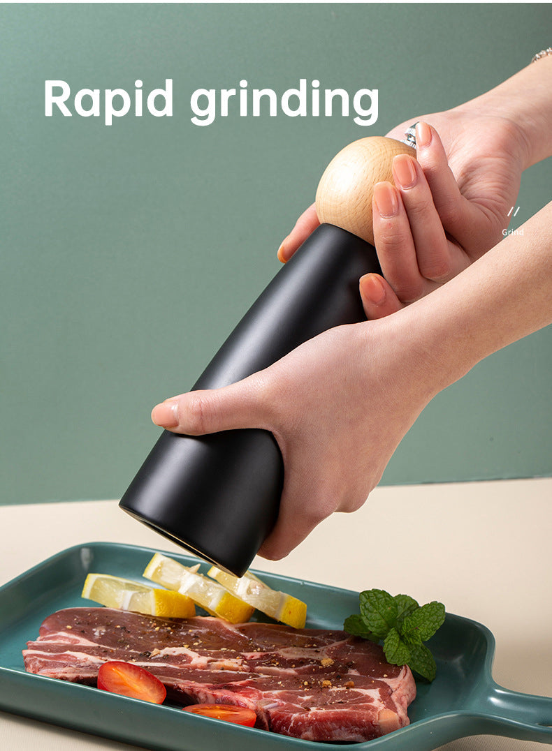 Kitchen Adjustable Coarseness Wood Pepper Grinder Mill Wooden Manual Sea Ceramic Grinding Mechanism Salt Mill eprolo