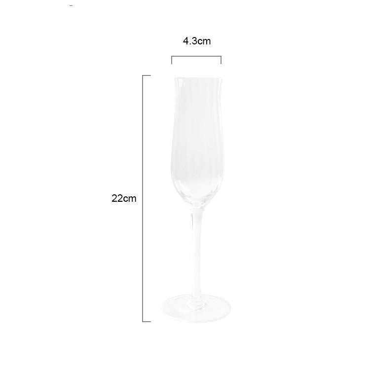 Tulip Gift Crystal Ribbed Cocktail & Wine Glass Set – Elegant Modern Glassware