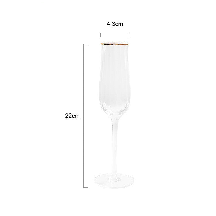 Tulip Gift Crystal Ribbed Cocktail & Wine Glass Set – Elegant Modern Glassware