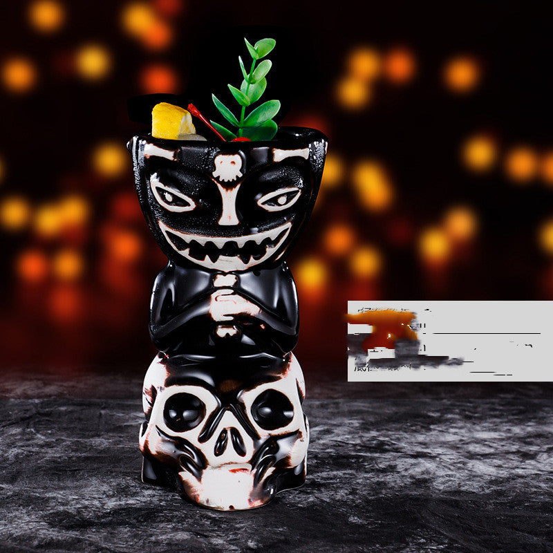 350ml-700ml Ceramic Tiki Mug Creative Porcelain Beer Wine Mug Cup
