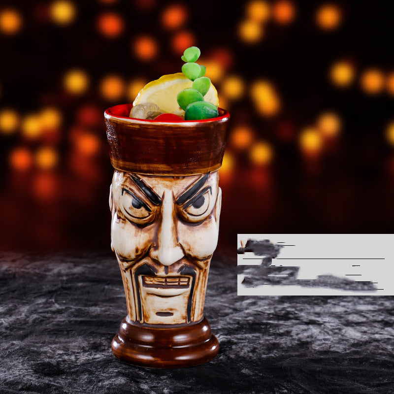 350ml-700ml Ceramic Tiki Mug Creative Porcelain Beer Wine Mug Cup