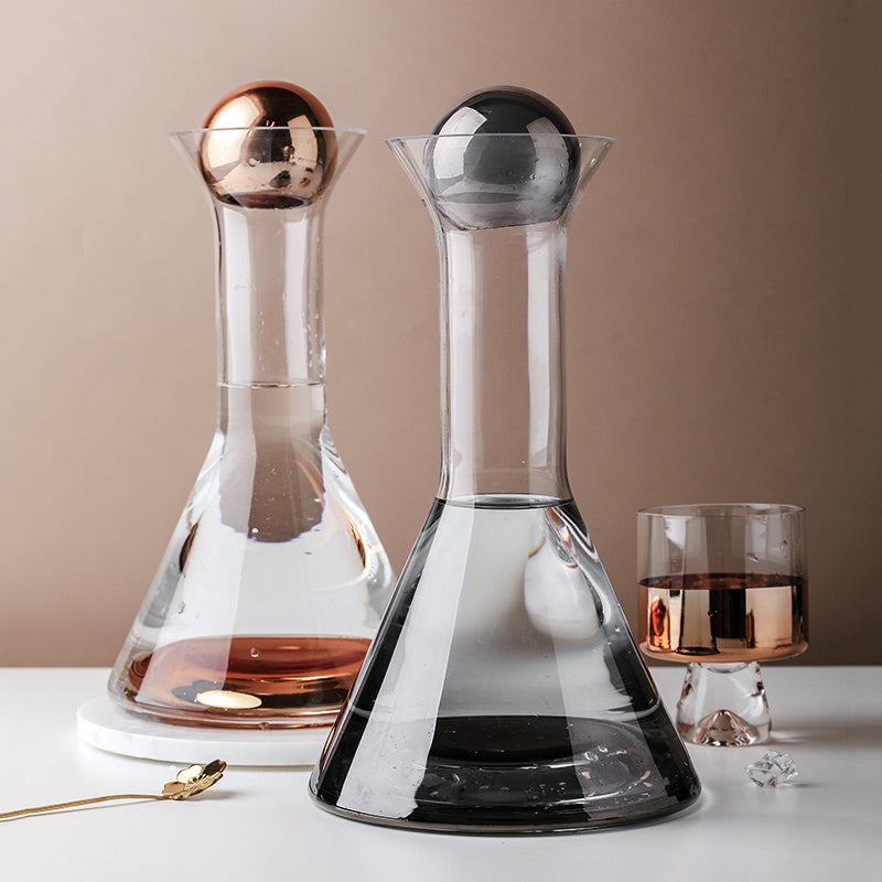 European-Style Crystal Glass Electroplating Rose Gold Water Jug American Decanter Wine Set - Julia M LifeStyles