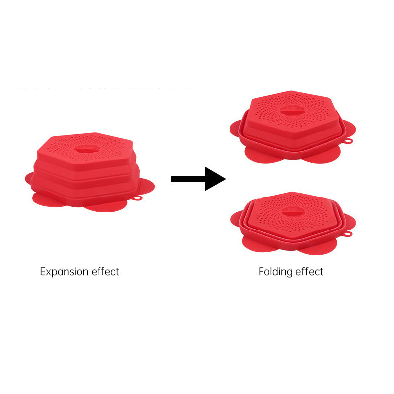 Microwave Oven Anti Spluttering Lid Collapsible Silicone Microwave Food Cover with Plate Microwave Cover lids - Julia M LifeStyles