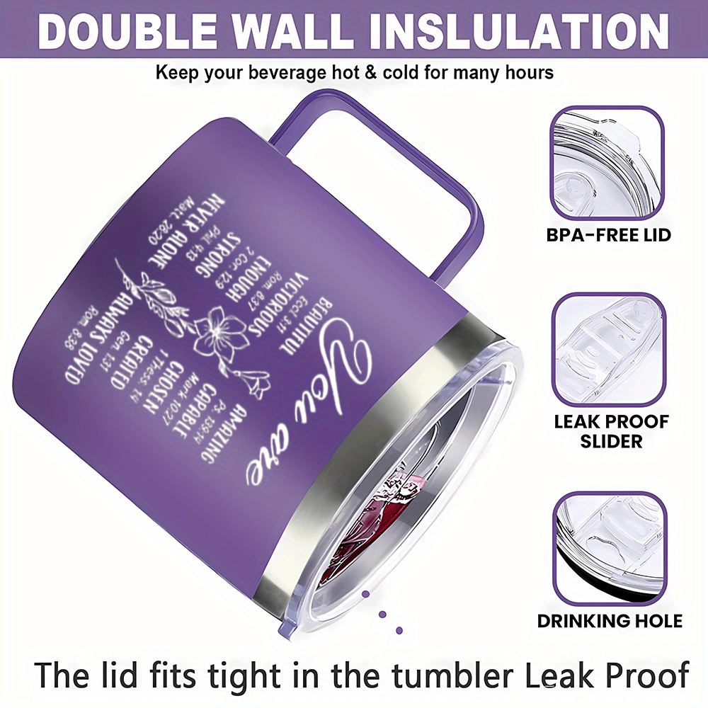 Elegant 14oz Stainless Steel Insulated Coffee Mug with Handle Julia M LifeStyles