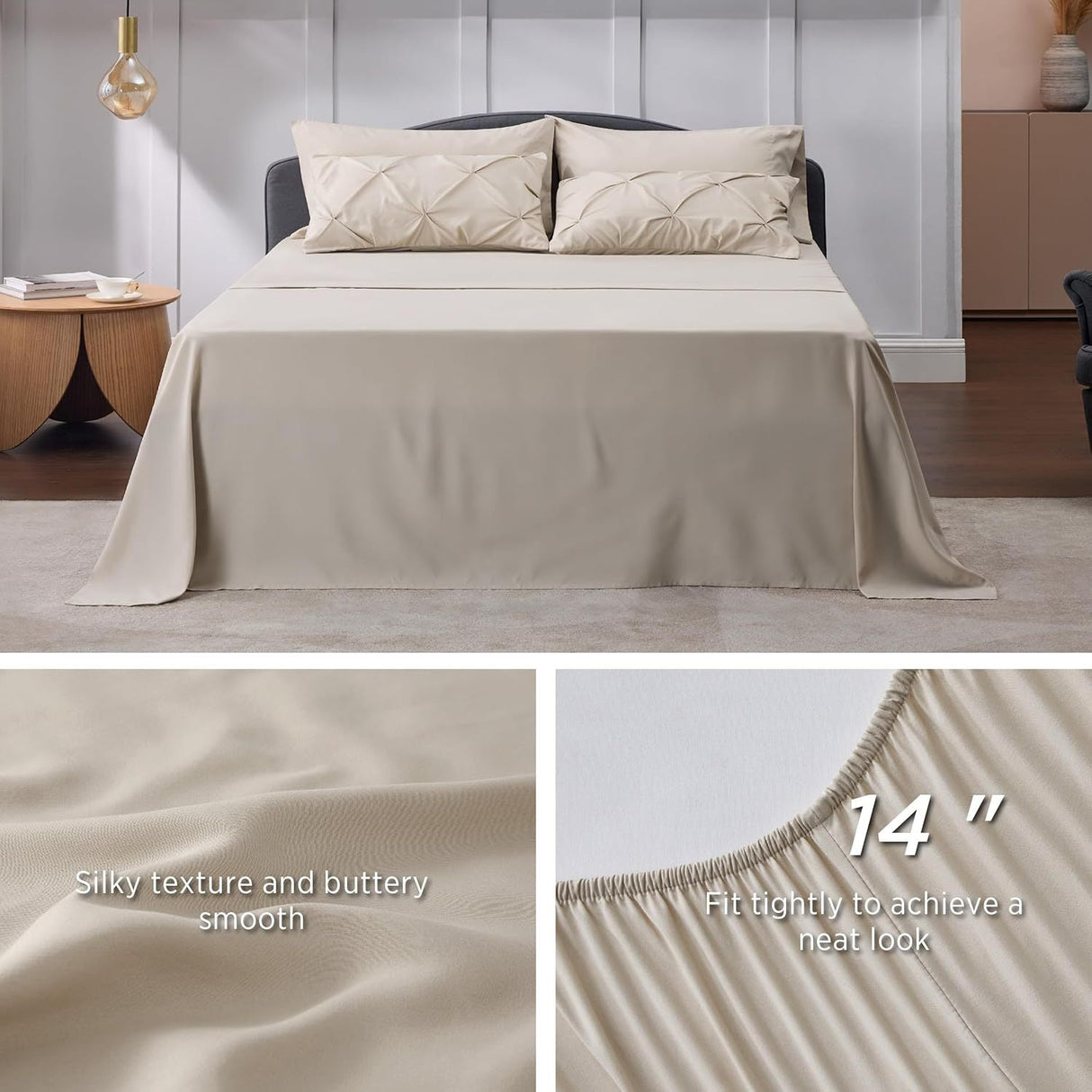 Cozy Pinch Pleat 5/7pcs Comforter Set by Bedsure Julia M LifeStyles