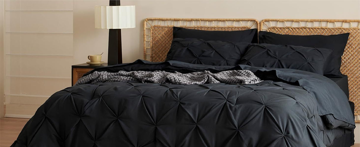 Cozy Pinch Pleat 5/7pcs Comforter Set by Bedsure Julia M LifeStyles